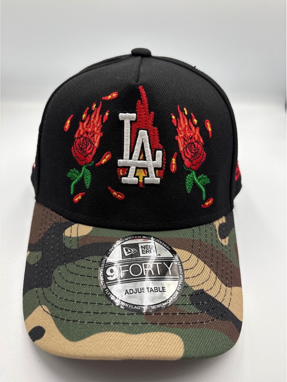 New Era 9FORTY Adjustable LA Flames and Roses Camouflage Baseball Cap [COPY]